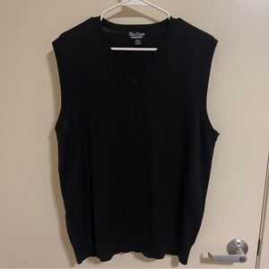 Blue Ocean Collection Men’s Size XL Sweater Vest Black Knitted Acrylic V-Neck